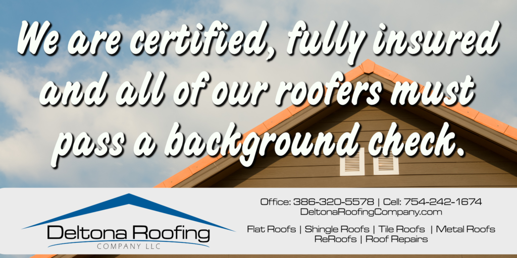 Certified and Insured Roofers in Deltona FL